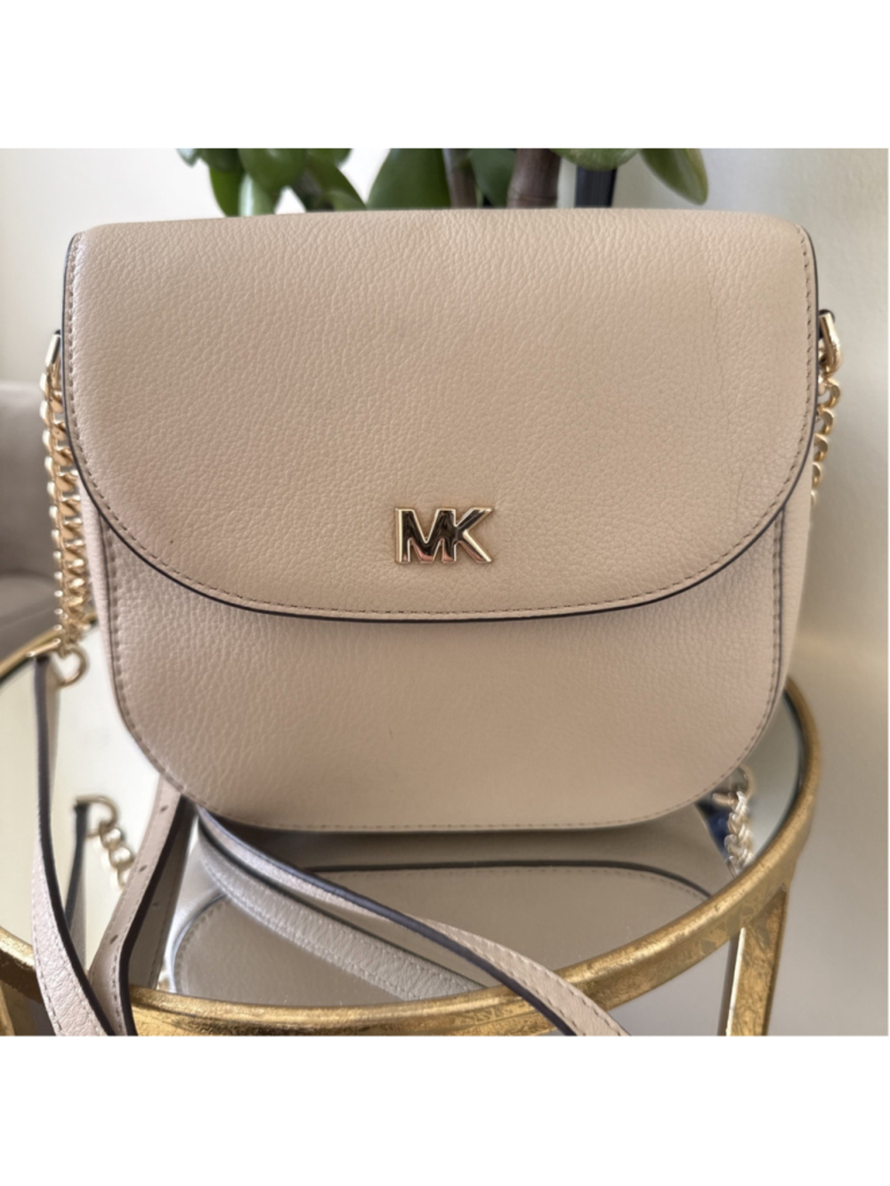 Michael Kors Pebble Leather Half Dome Crossbody Bag